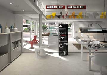Design di mobili con refrigerato TOTO cassetto con un tag personalizzato